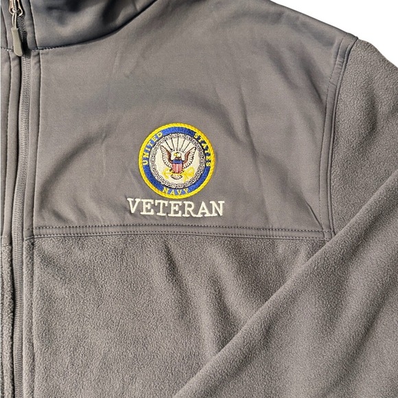 US Navy Other - Gray Full‎ Zip United States Navy embroidered logo Size XXL